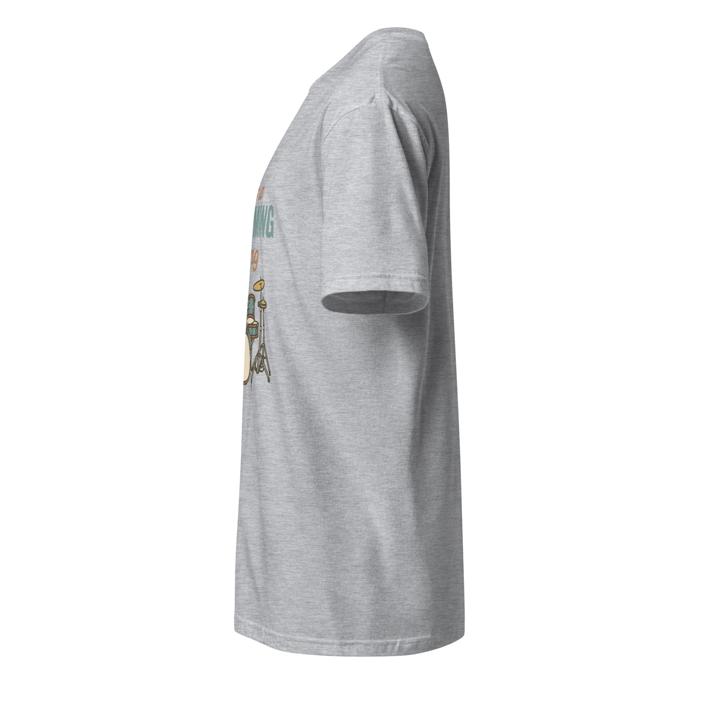 Drumming Thing - Drummer's - Short-Sleeve Unisex T-Shirt - Graphic Tee - Sport Grey - Left side