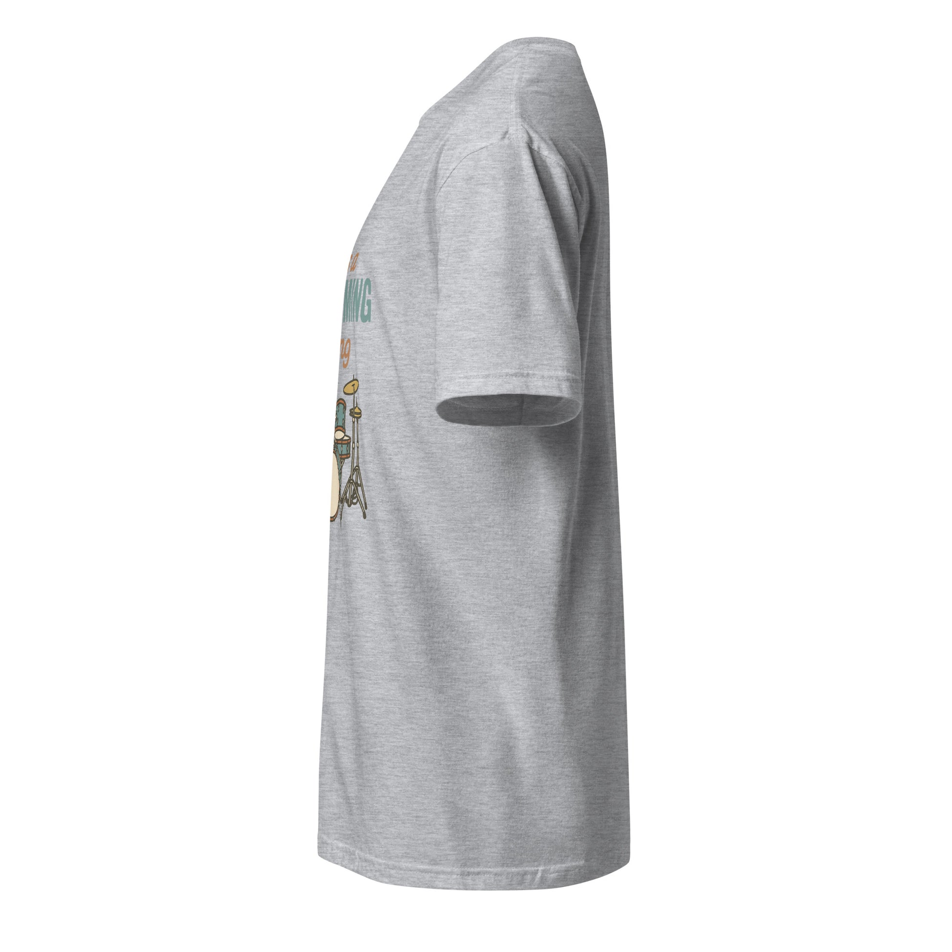 Drumming Thing - Drummer's - Short-Sleeve Unisex T-Shirt - Graphic Tee - Sport Grey - Left side