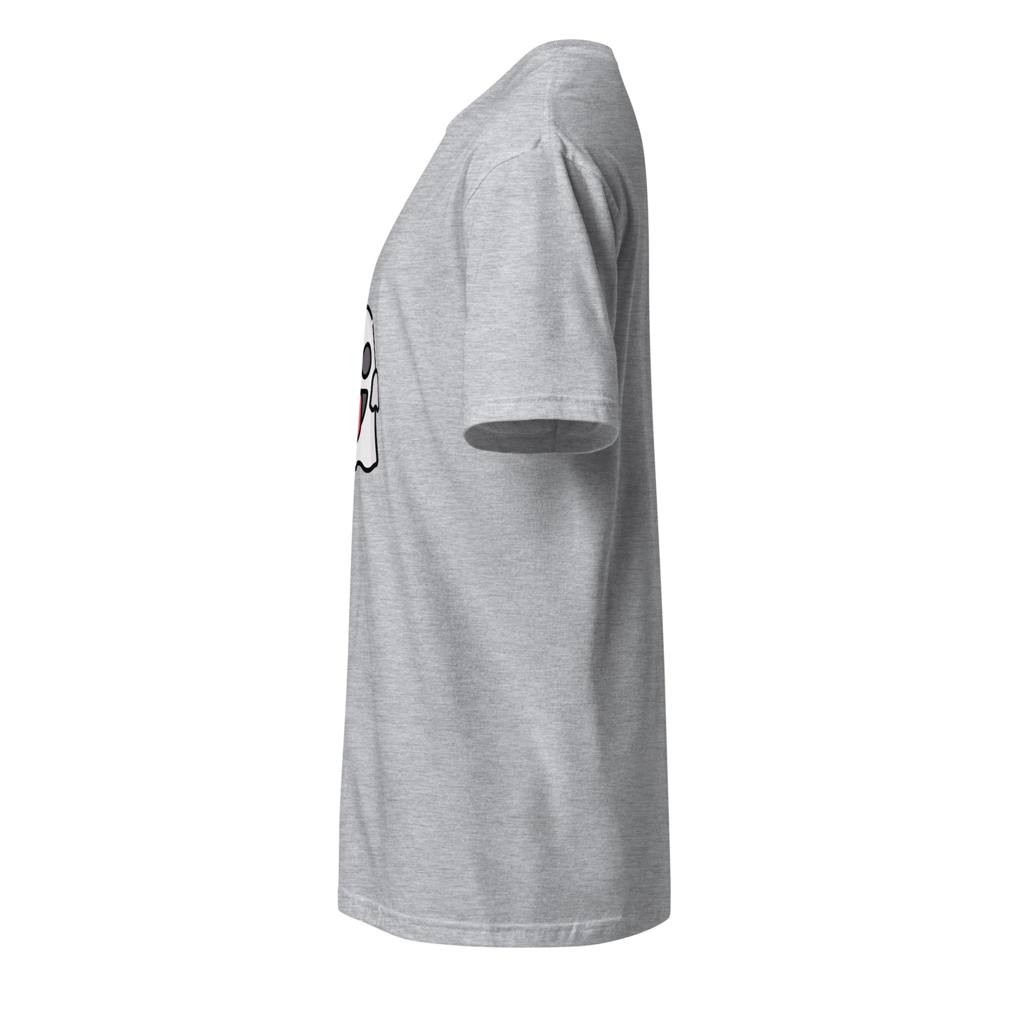 Spooky - Cheeky Ghost Vibes - Short-Sleeve Unisex T-Shirt - Graphic Tee - Sport Grey - Left side