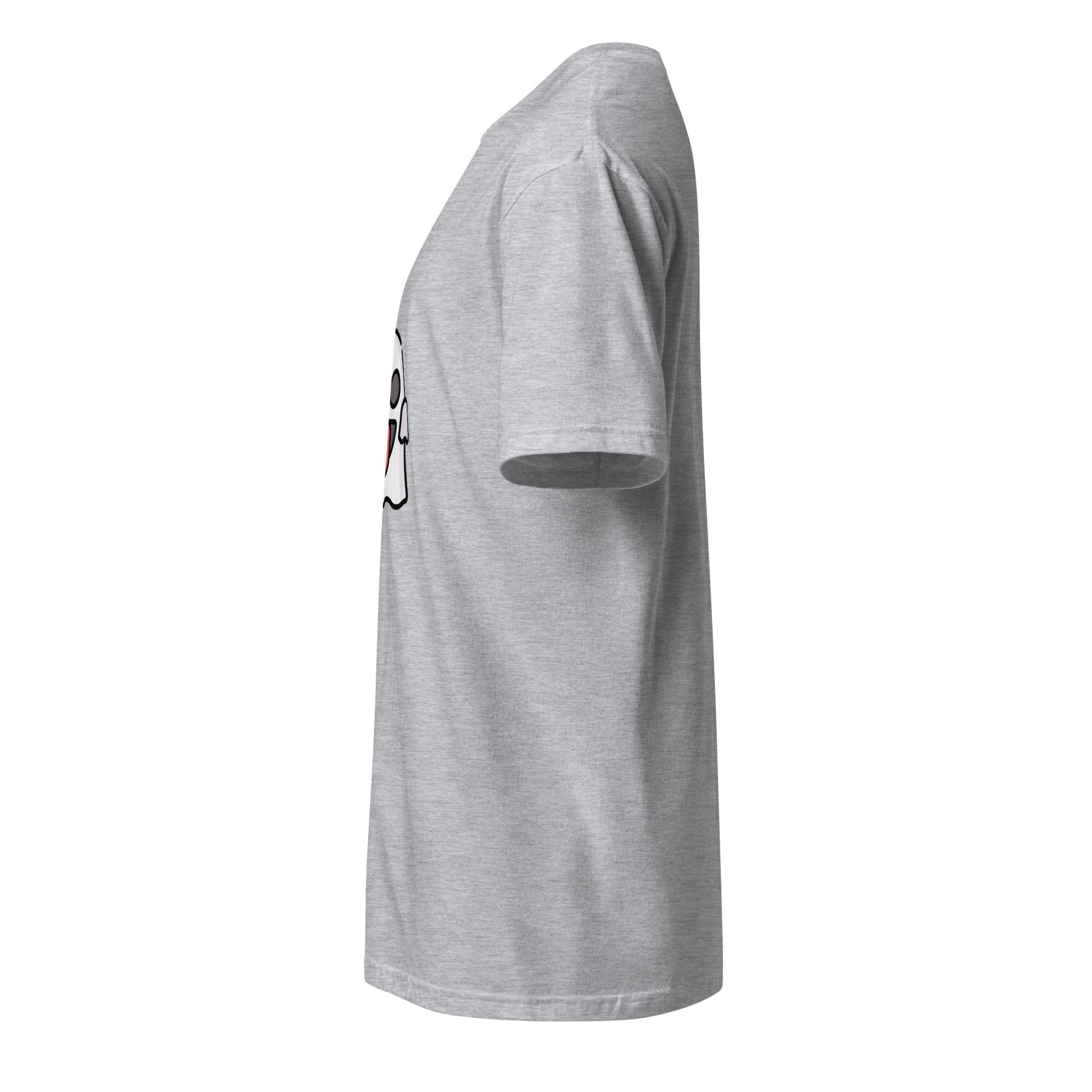 Spooky - Cheeky Ghost Vibes - Short-Sleeve Unisex T-Shirt - Graphic Tee - Sport Grey - Left side