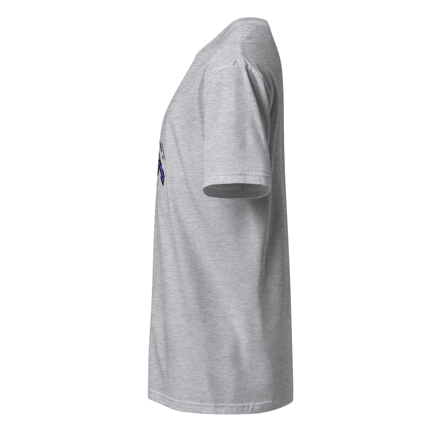 Cyber Sword – Blade Of The Neon Future - Short-Sleeve Unisex T-Shirt - Graphic Tee - Sport Grey - Left side