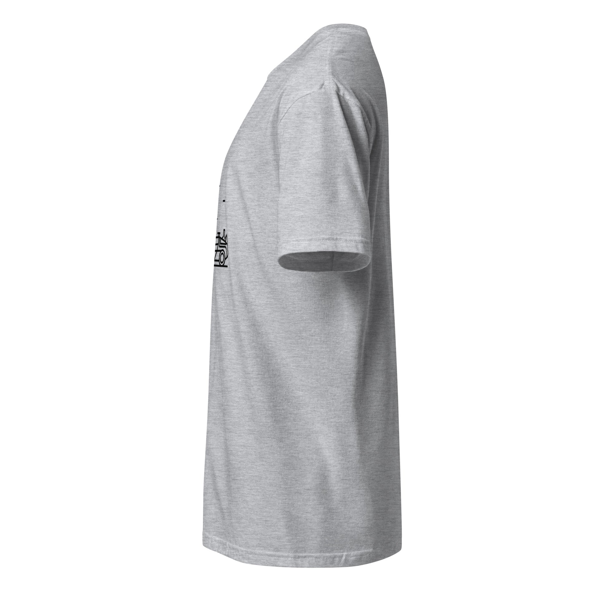 "88 MPH" – Retro Time Machine Car - Short-Sleeve Unisex T-Shirt - Graphic Tee - Sport Grey - Left side