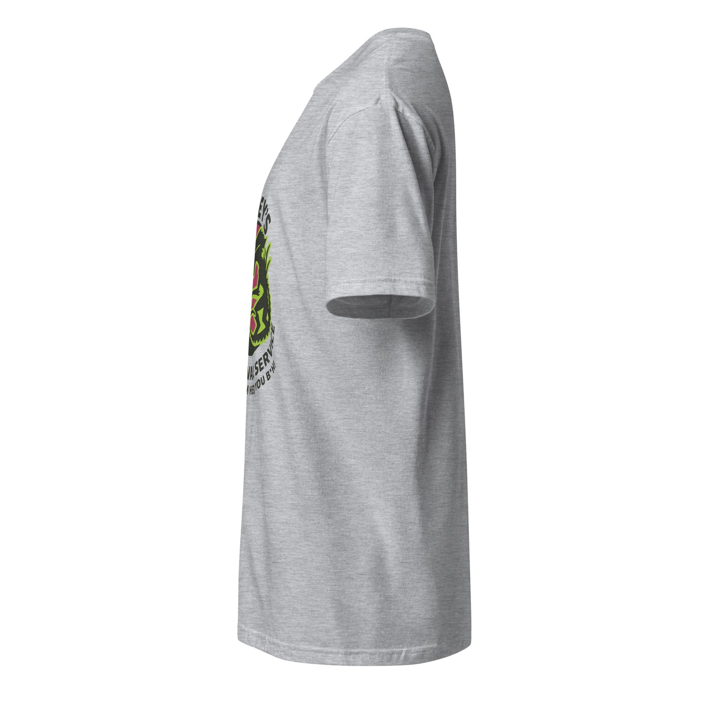 Ripley’s Bug Removal Service – Sci-Fi Parody - Short-Sleeve Unisex T-Shirt - Graphic Tee - Sport Grey - Left side