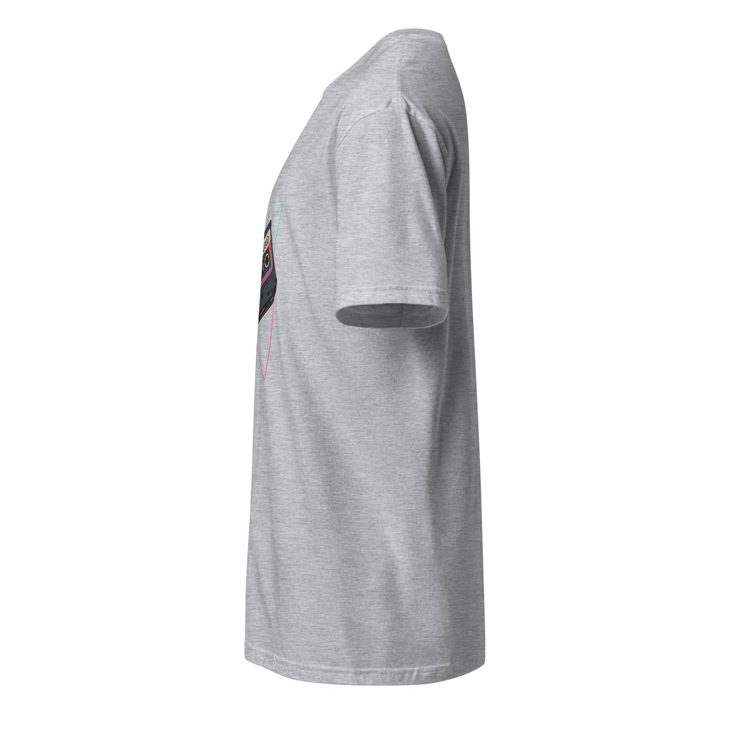 Side A. Play Loud - Retro Music Lover - Short-Sleeve Unisex T-Shirt - Graphic Tee - Sport Grey - Left side