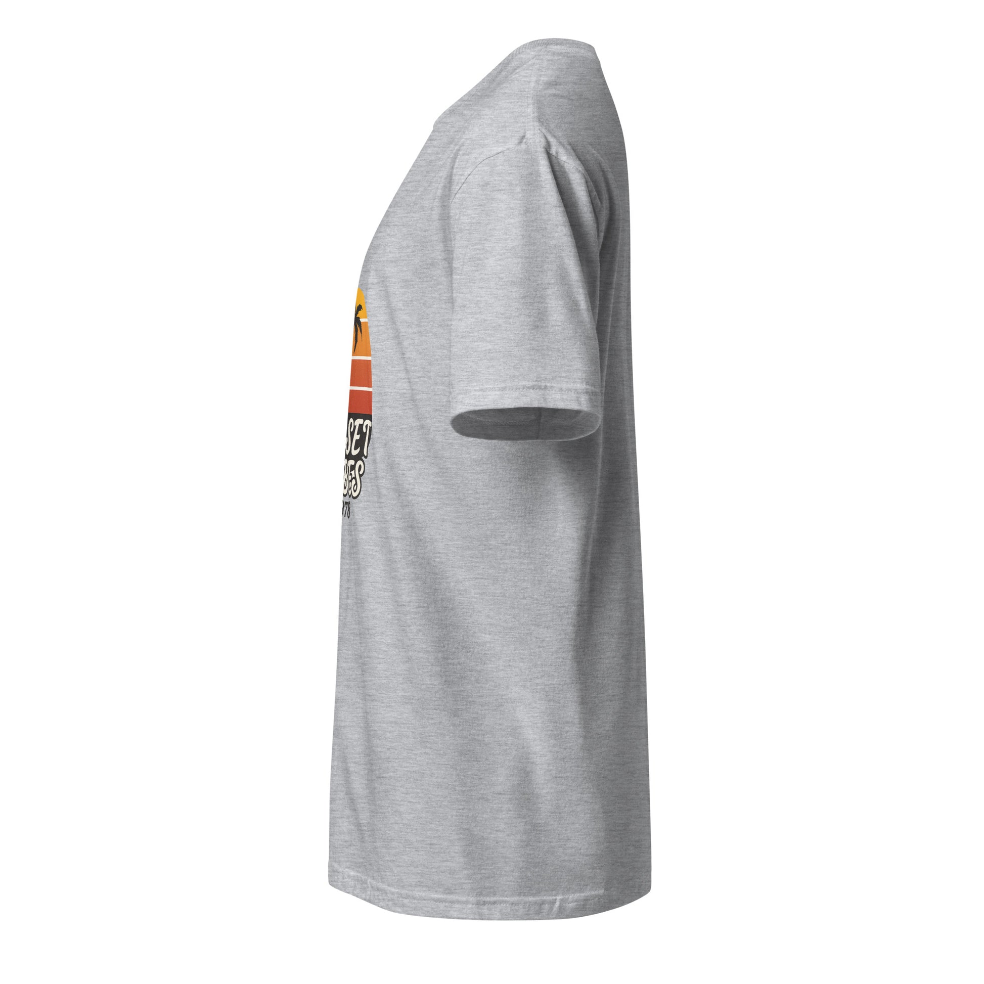 Sunset Vibes – 1978 Retro - Short-Sleeve Unisex T-Shirt - Graphic Tee - Sport Grey - Left side