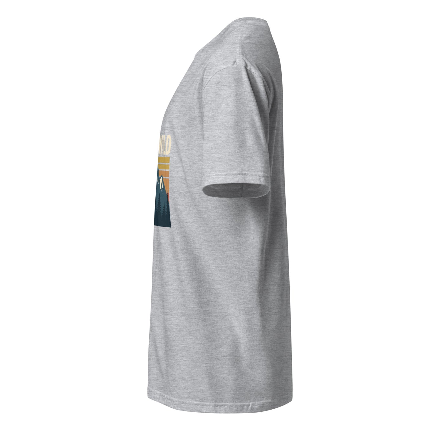 Stay Wild – Embrace The Adventure - Short-Sleeve Unisex T-Shirt - Graphic Tee - Sport Grey - Left side