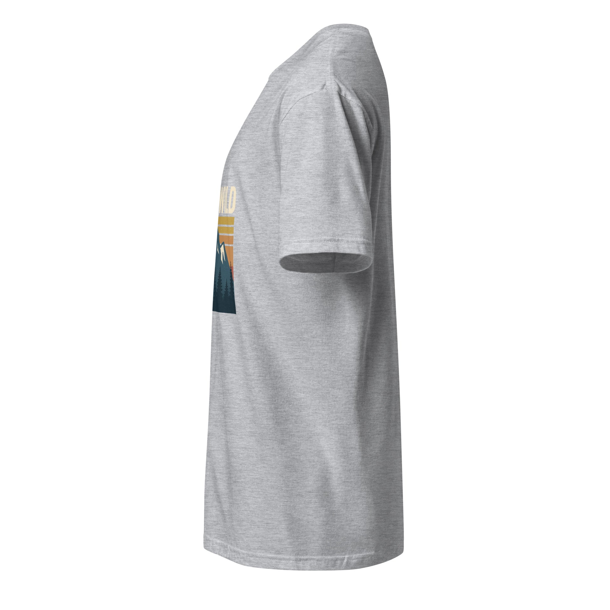Stay Wild – Embrace The Adventure - Short-Sleeve Unisex T-Shirt - Graphic Tee - Sport Grey - Left side