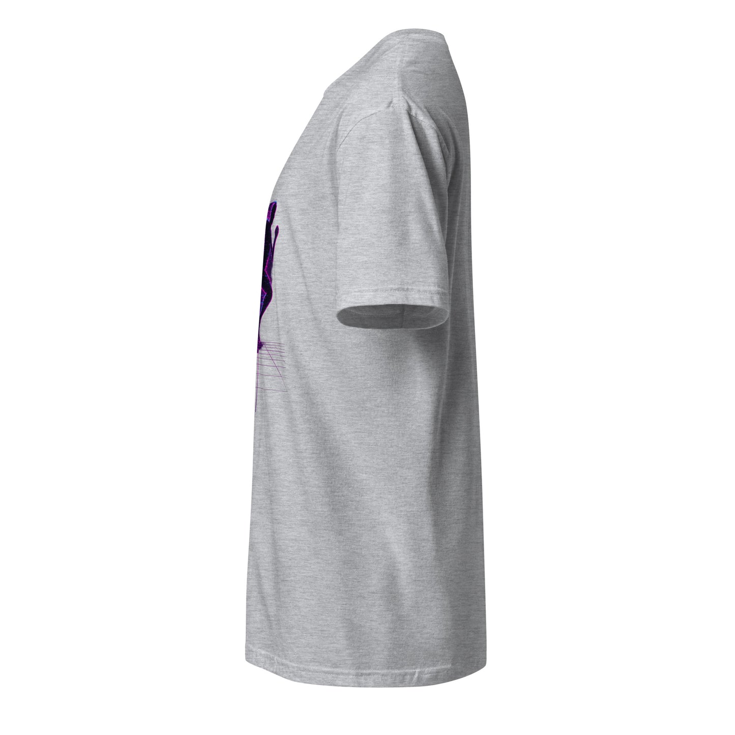 Glitch Runner - Neon Urban - Short-Sleeve Unisex T-Shirt - Graphic Tee - Sport Grey - Left side
