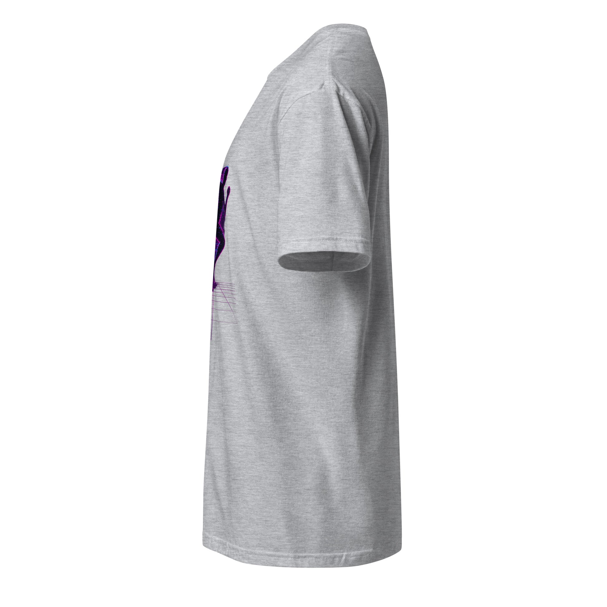 Glitch Runner - Neon Urban - Short-Sleeve Unisex T-Shirt - Graphic Tee - Sport Grey - Left side