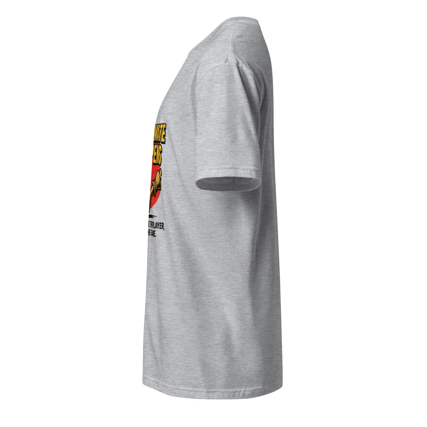 Checkmate Happens – Chess Lovers - Short-Sleeve Unisex T-Shirt - Graphic Tee - Sport Grey - Left side