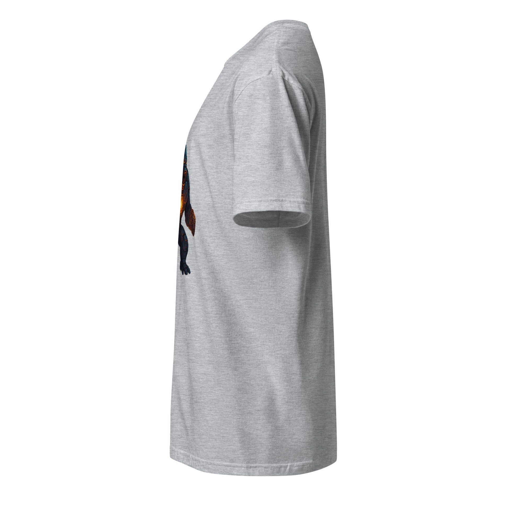 Mecha Gorilla – Cybernetic Beast Unleashed - Short-Sleeve Unisex T-Shirt - Graphic Tee - Sport Grey - Left side