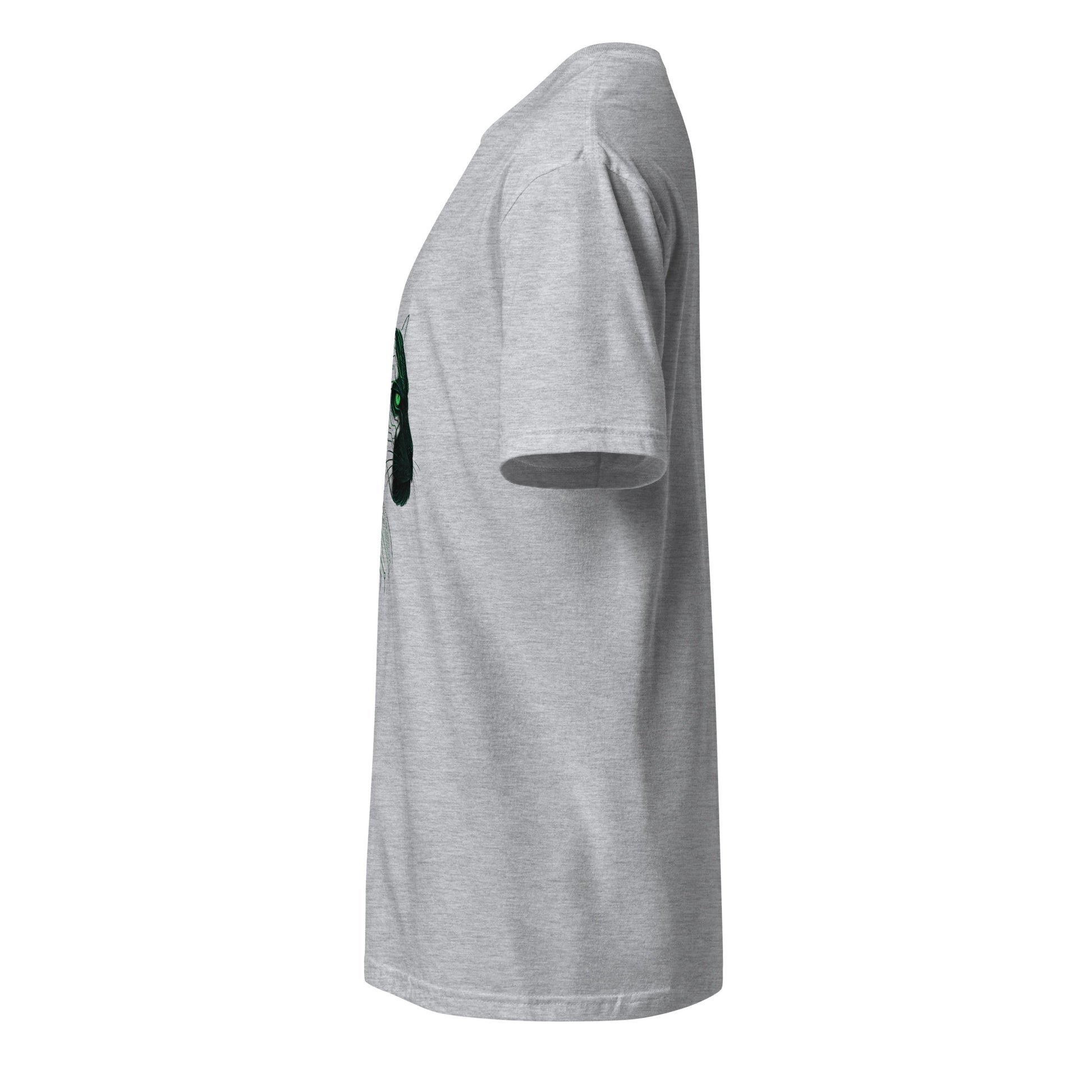 The Circuit Panther – Shadow & Circuitry - Short-Sleeve Unisex T-Shirt - Graphic Tee - Sport Grey - Left side