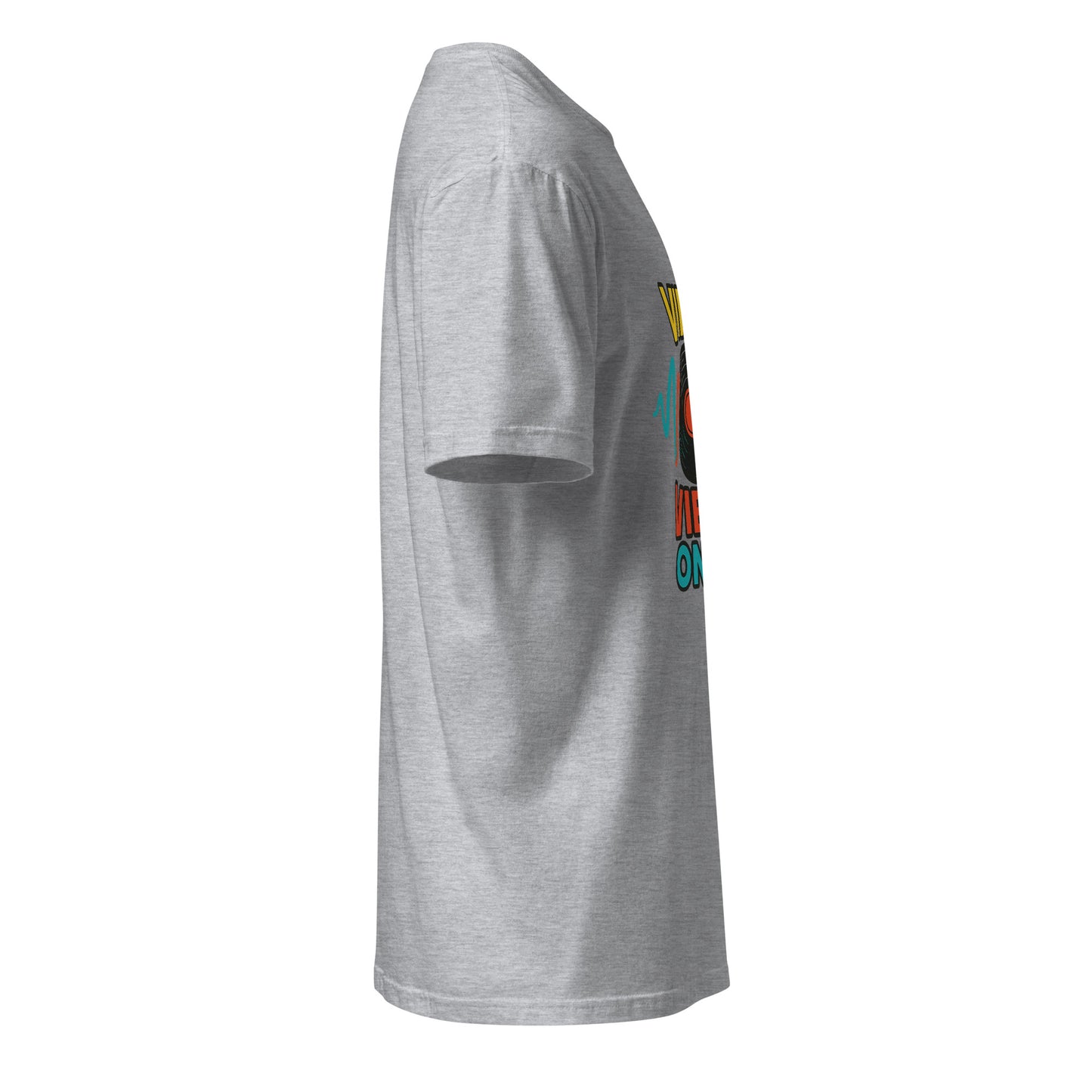 Vinyl Vibes Only - Retro Music Lover - Short-Sleeve Unisex T-Shirt - Graphic Tee - Sport Grey - Right side