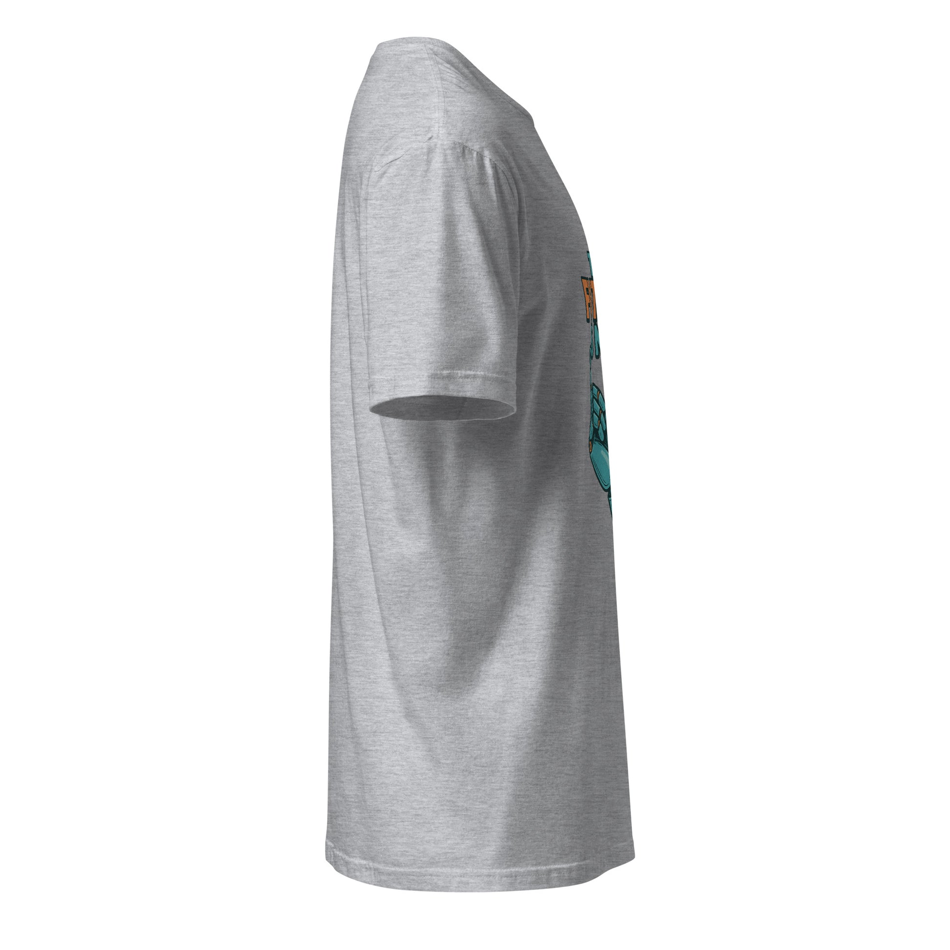 The Future Is Now - Futuristic Neon Tech - Short-Sleeve Unisex T-Shirt - Graphic Tee - Sport Grey - Right side