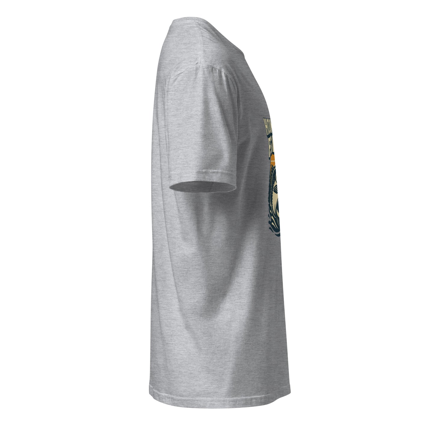 Hooked On Fishing - Hobbyist - Short-Sleeve Unisex T-Shirt - Graphic Tee - Sport Grey - Right side