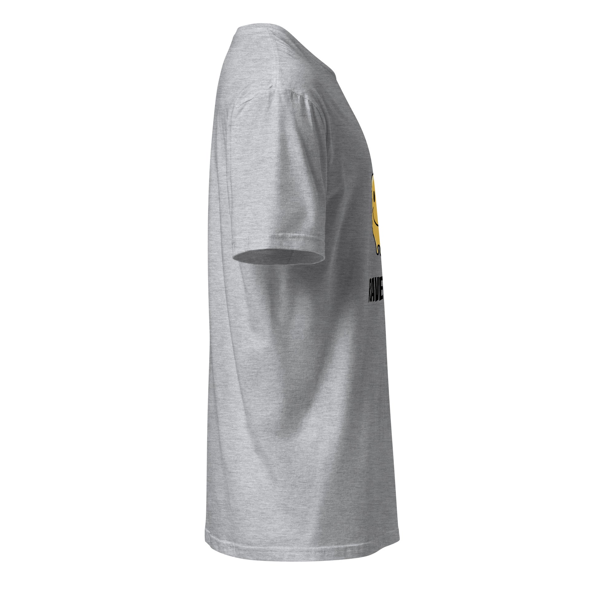 Rave On - Smiley Icon - Short-Sleeve Unisex T-Shirt - Graphic Tee - Sport Grey - Right side