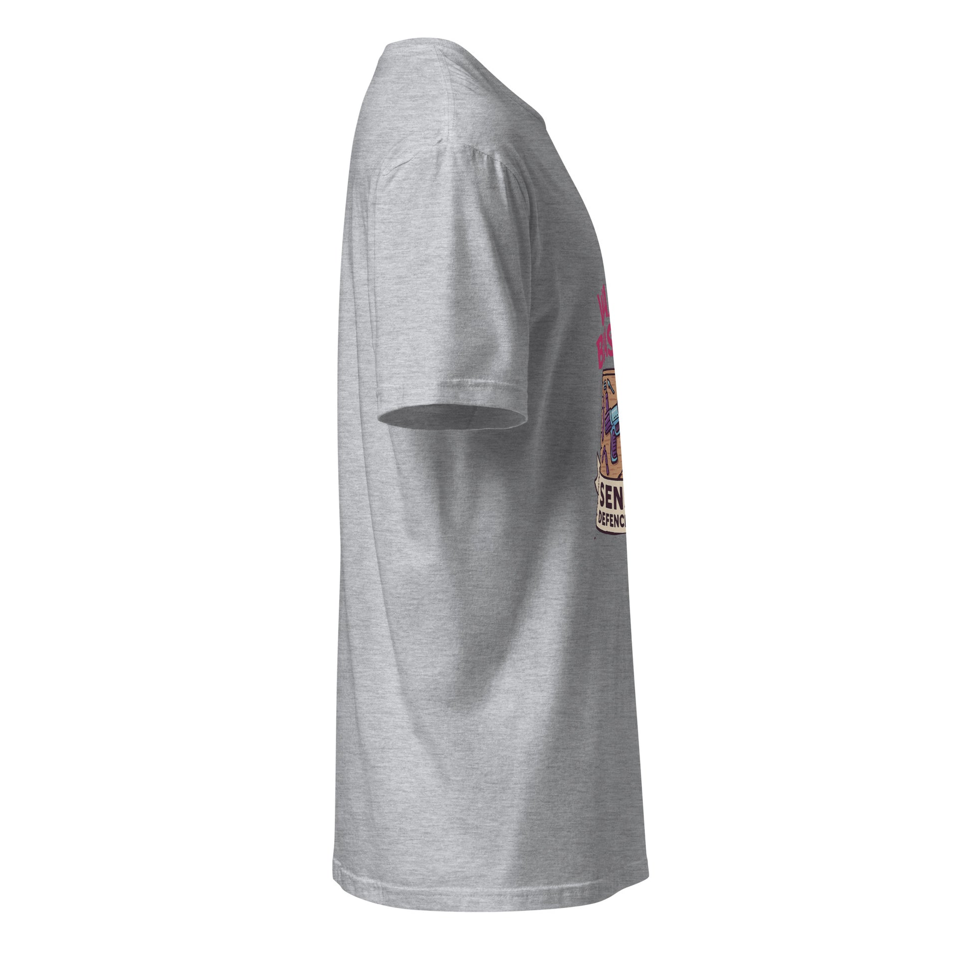 Wax On/Blast Off – Retro Karate Space - Short-Sleeve Unisex T-Shirt - Graphic Tee - Sport Grey - Right side