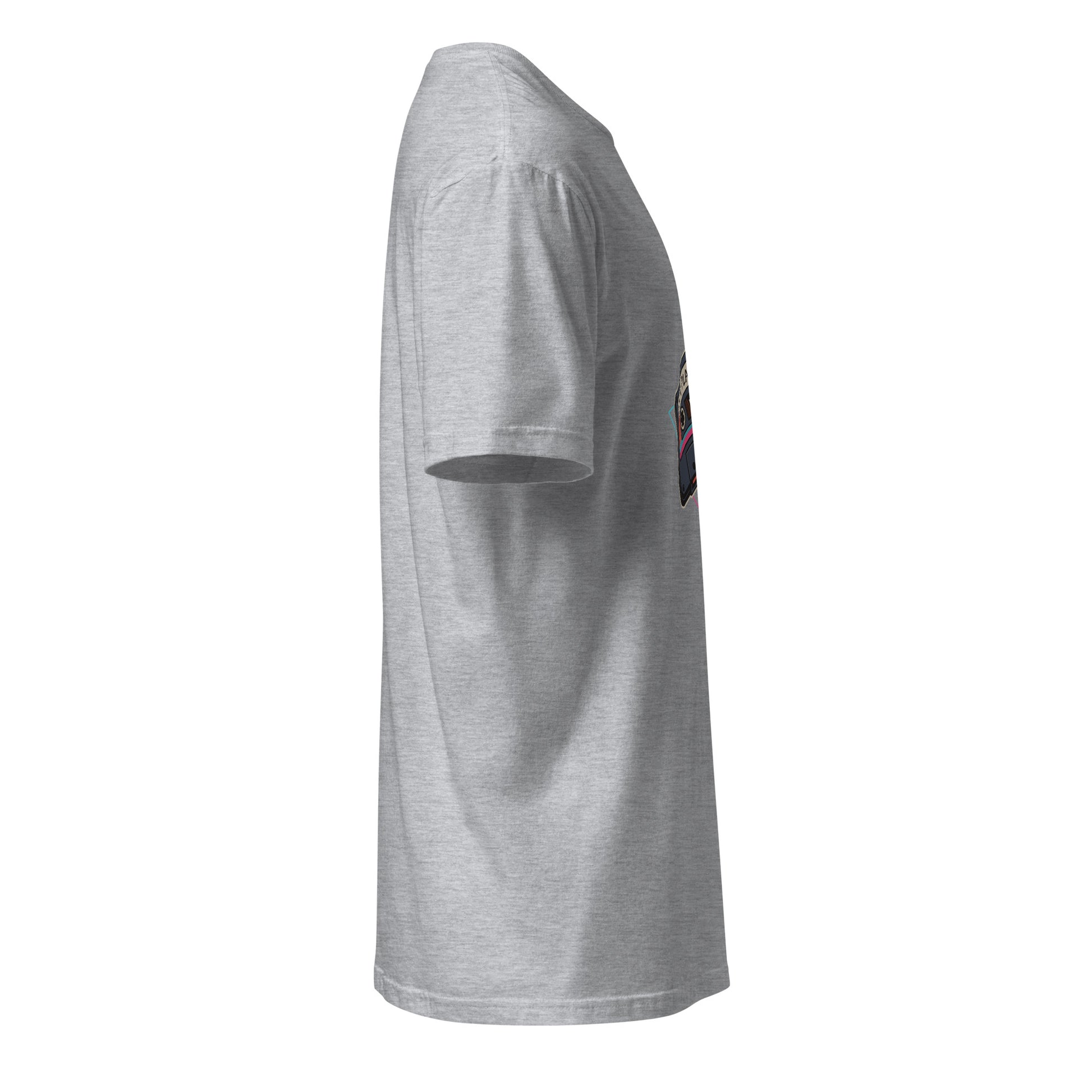 Side A. Play Loud - Retro Music Lover - Short-Sleeve Unisex T-Shirt - Graphic Tee - Sport Grey - Right side