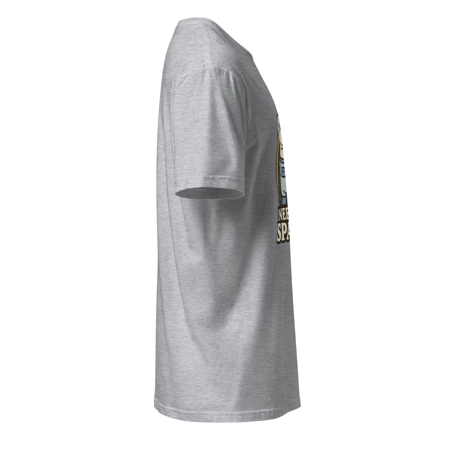 I Need Space – Lucky Cat Astronaut - Short-Sleeve Unisex T-Shirt - Graphic Tee - Sport Grey - Right side