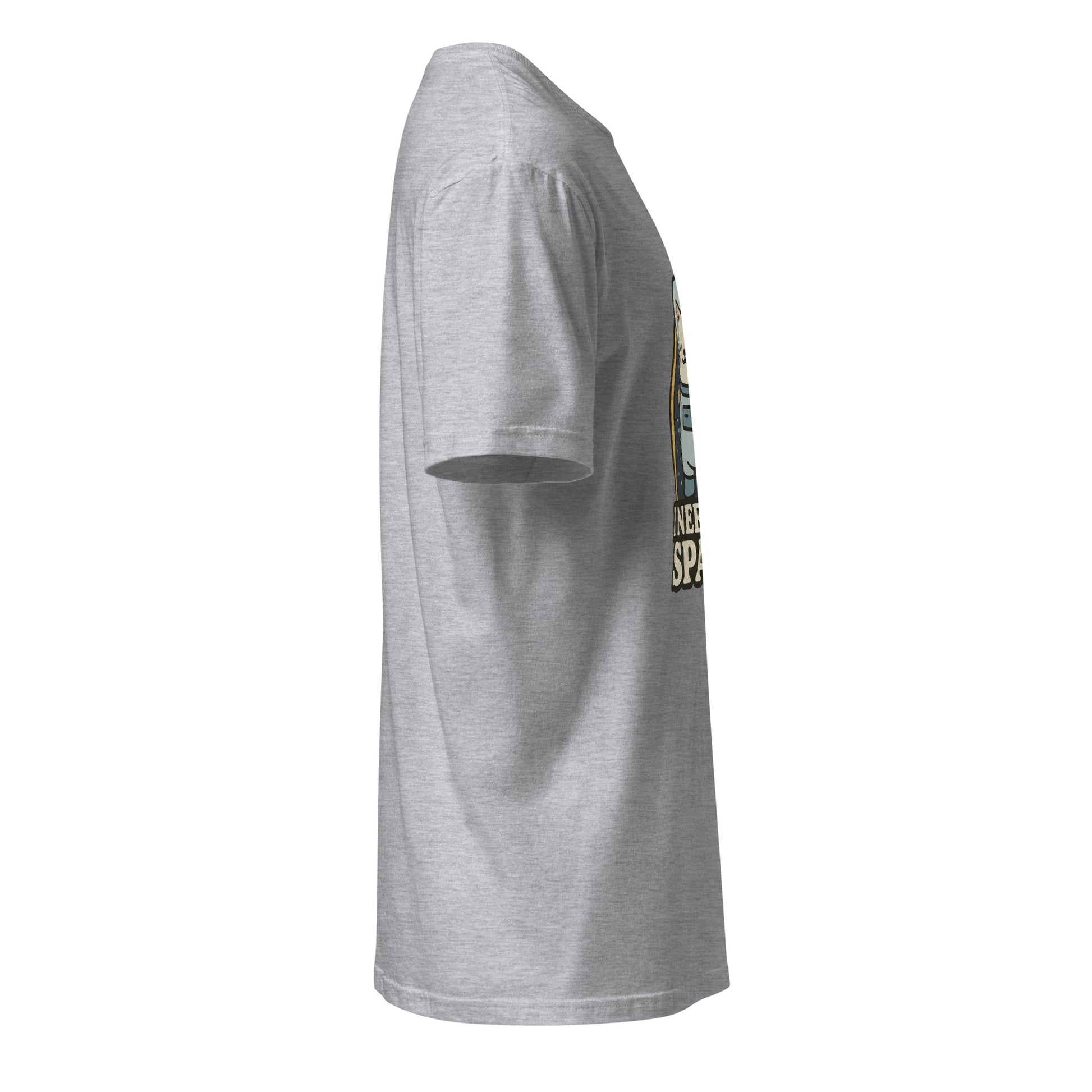 I Need Space – Lucky Cat Astronaut - Short-Sleeve Unisex T-Shirt - Graphic Tee - Sport Grey - Right side