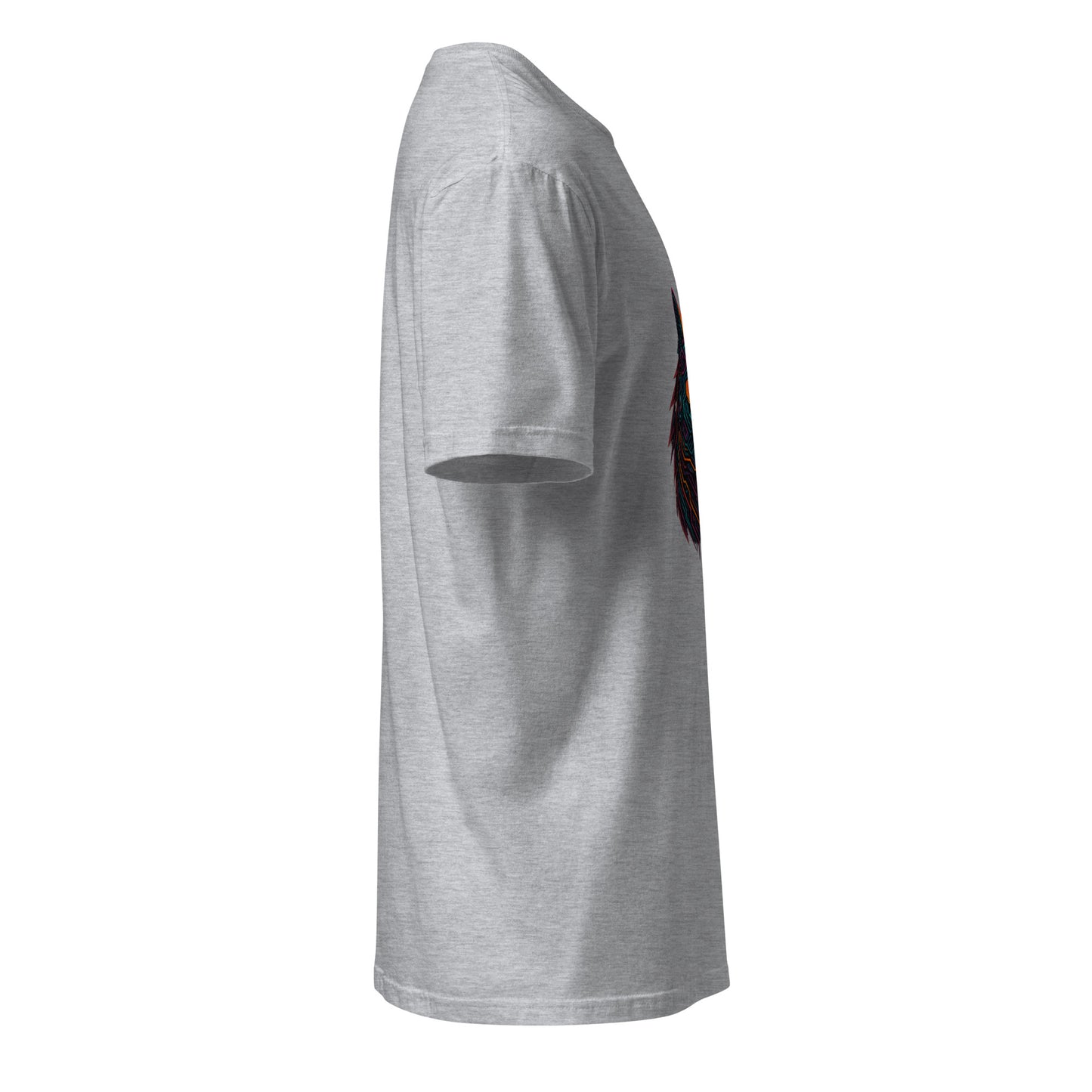 Cyber Tiger – Neon Predator - Short-Sleeve Unisex T-Shirt - Graphic Tee - Sport Grey - Right side