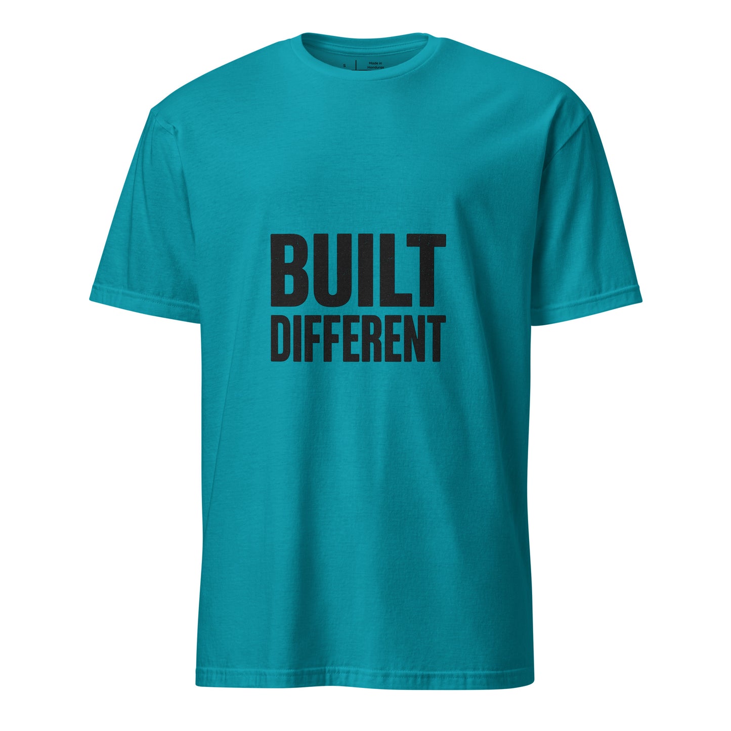 Built Different - Standout Statement - Short-Sleeve T-Shirt - Graphic Tee - Tropical Blue - Front
