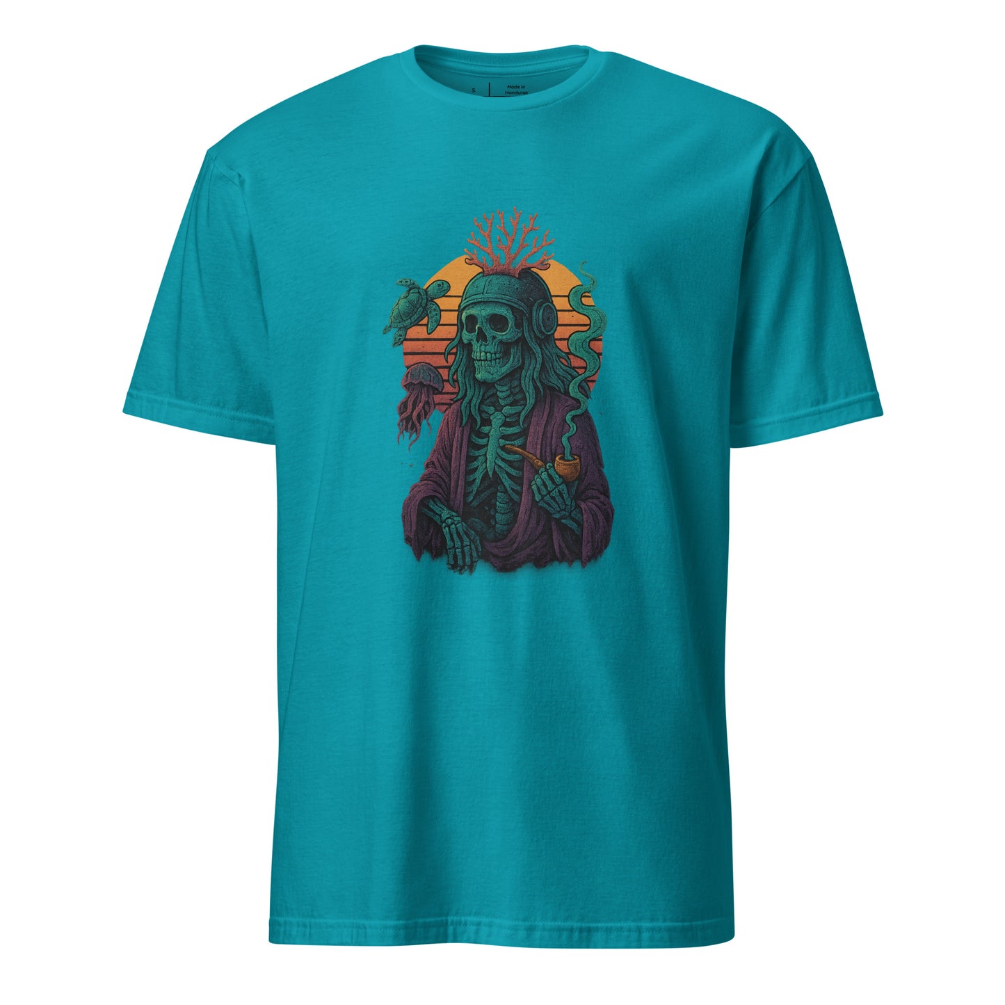 Peaceful Ancient - Timeless Calm - Short-Sleeve Unisex T-Shirt - Graphic Tee - Tropical Blue - Front