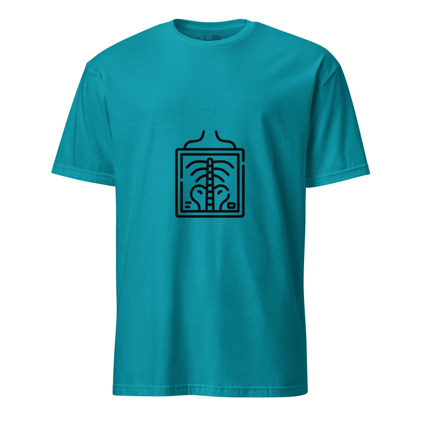 X-Ray - Line-Art X-Ray - Short-Sleeve Unisex T-Shirt - Graphic Tee - Tropical Blue - Front