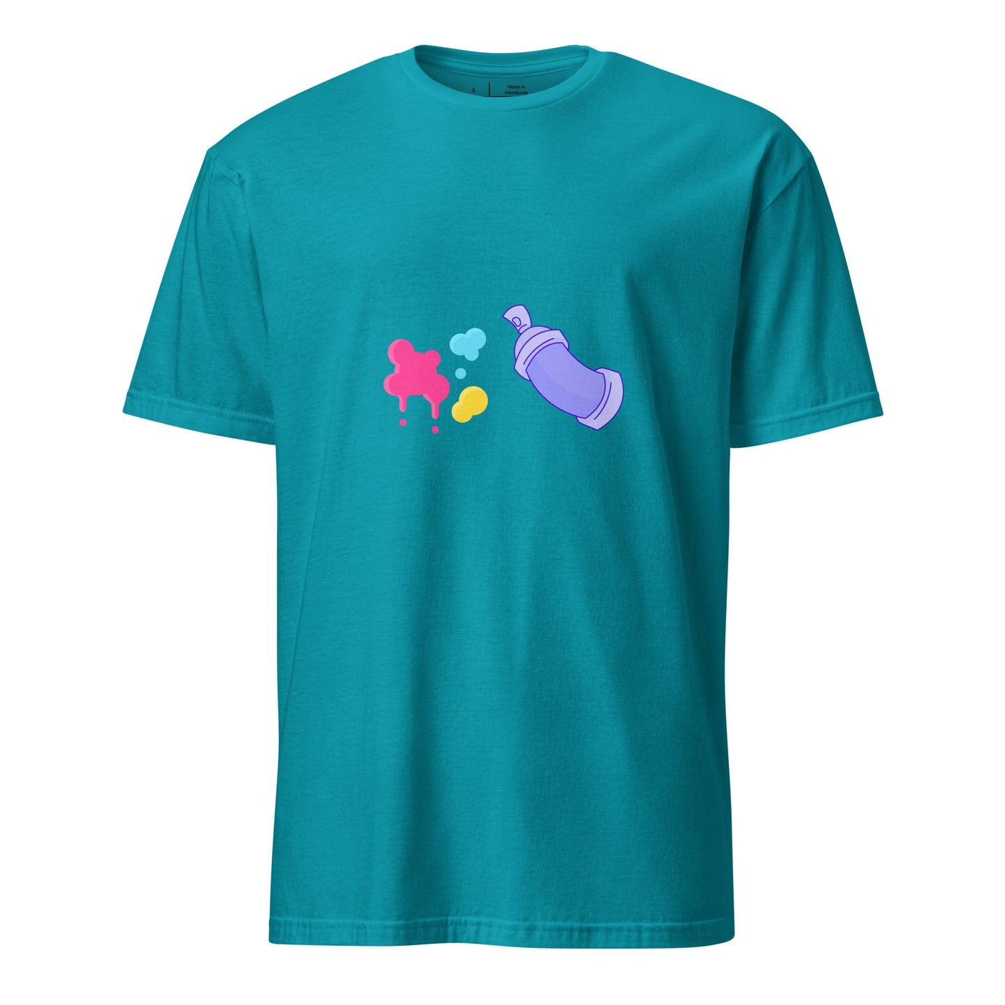 Spray Can - Global Graffiti Tribute - Short-Sleeve Unisex T-Shirt - Graphic Tee - Tropical Blue - Front
