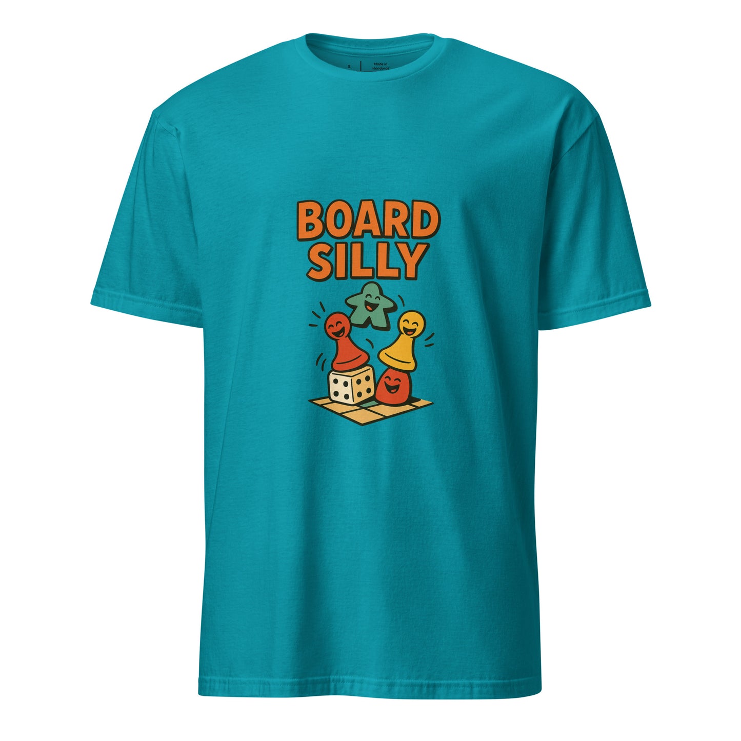 Board Silly – Ultimate Board Game - Short-Sleeve Unisex T-Shirt - Graphic Tee - Tropical Blue - Front