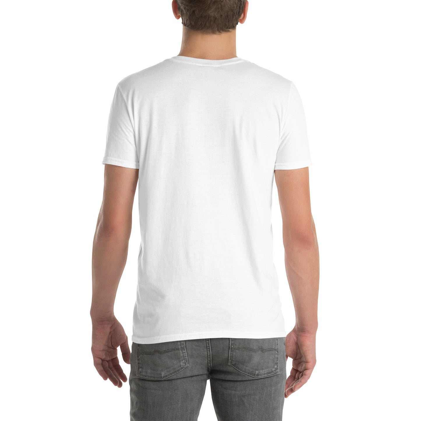 Never Trust An Atom - Science Joke - Short-Sleeve Unisex T-Shirt - Graphic Tee - White - Back