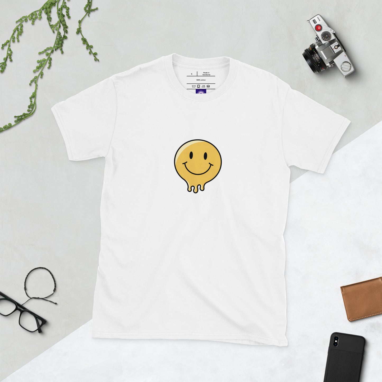 Smiley - Meltdown Edition - Short-Sleeve Unisex T-Shirt - Graphic Tee - White - Front