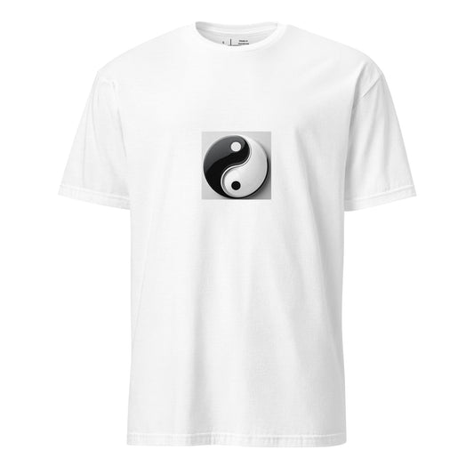 Yinyang - Iconic Taoist Symbol - Short-Sleeve Unisex T-Shirt - Graphic Tee - White - Front