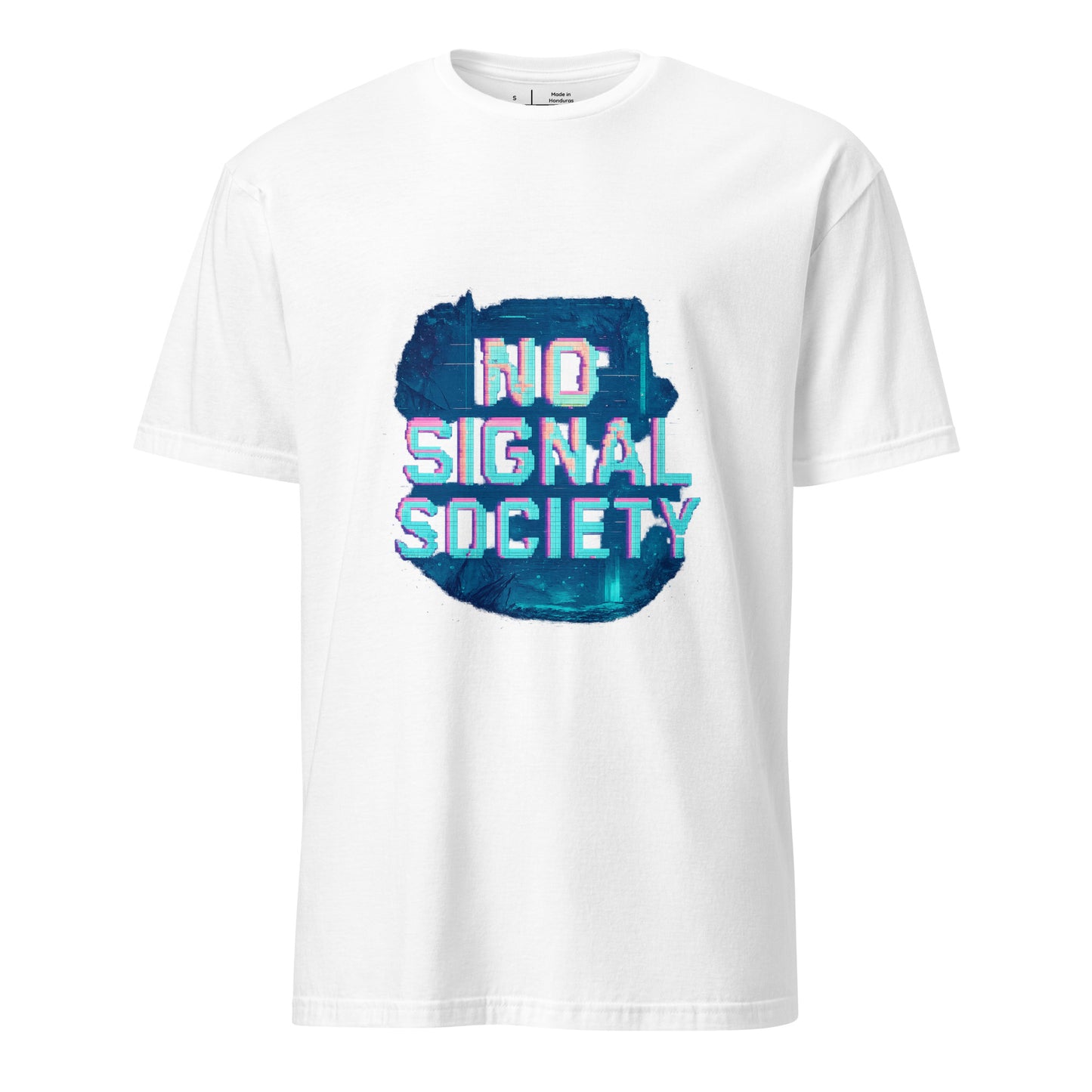 No Signal Society - Digital Detox - Short-Sleeve Unisex T-Shirt - Graphic Tee - White - Front