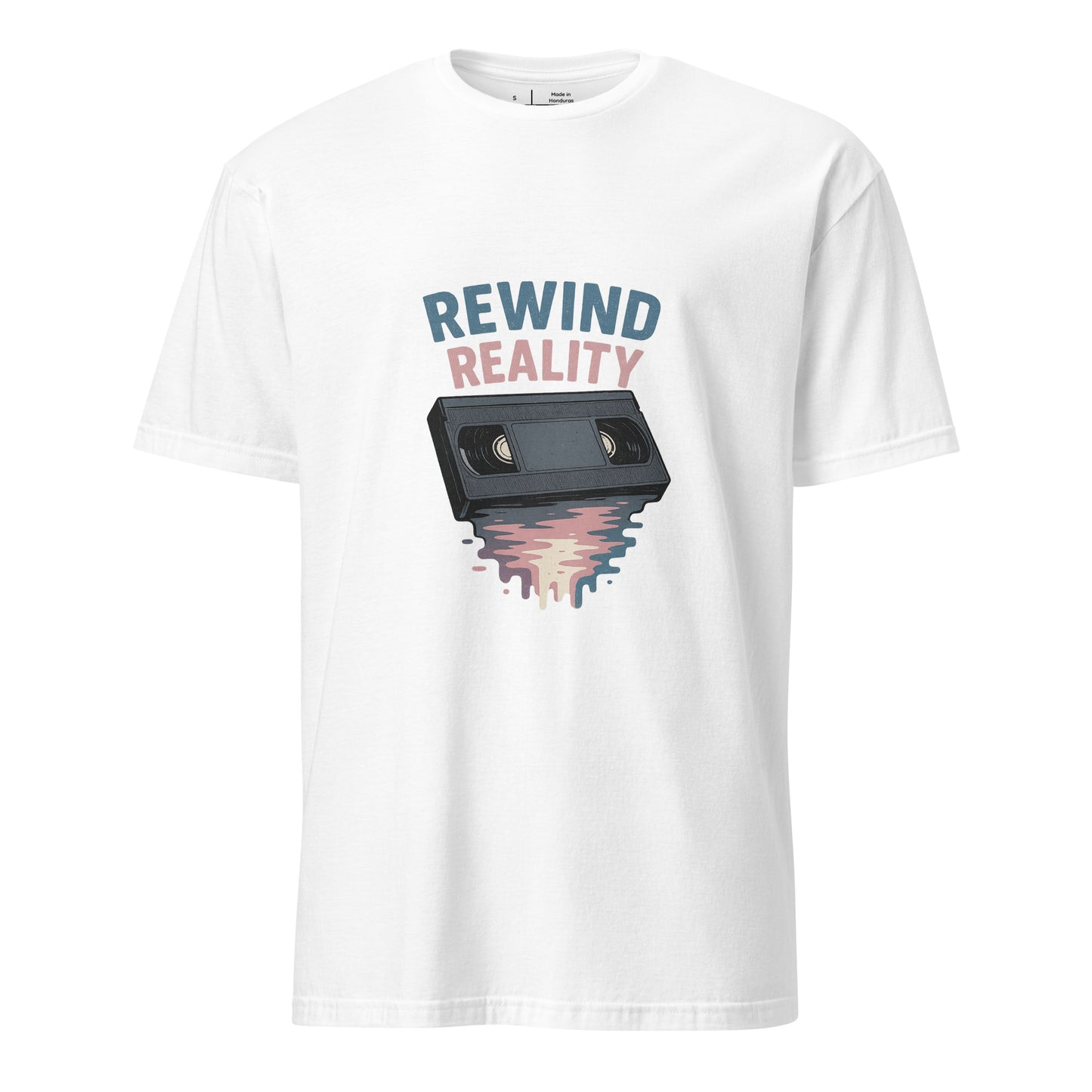 Rewind Reality - Retro Escape - Short-Sleeve T-Shirt - Graphic Tee - White - Front