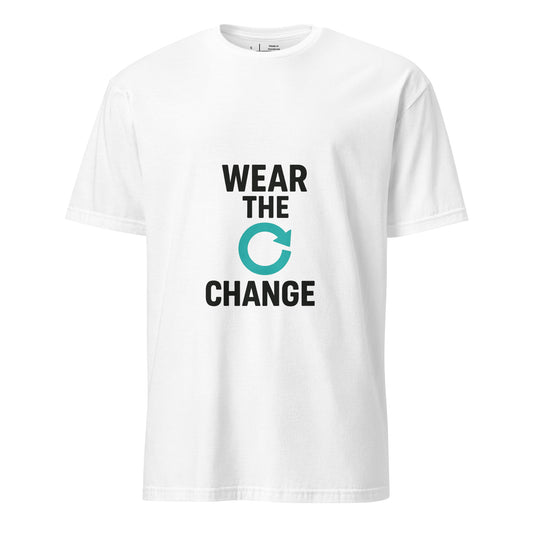 Wear The Change - Conscious Style - Short-Sleeve Unisex T-Shirt - Graphic Tee - White - Front
