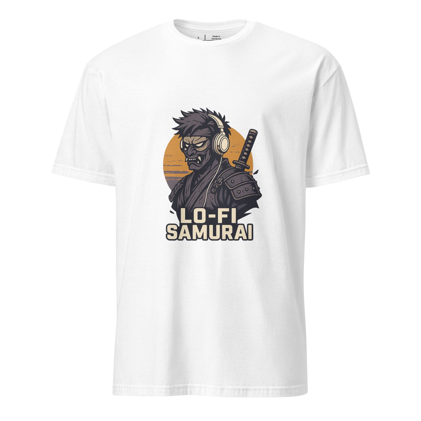 Lo-Fi Samurai - Modern-Day Ronin - Short-Sleeve Unisex T-Shirt - Graphic Tee - White - Front