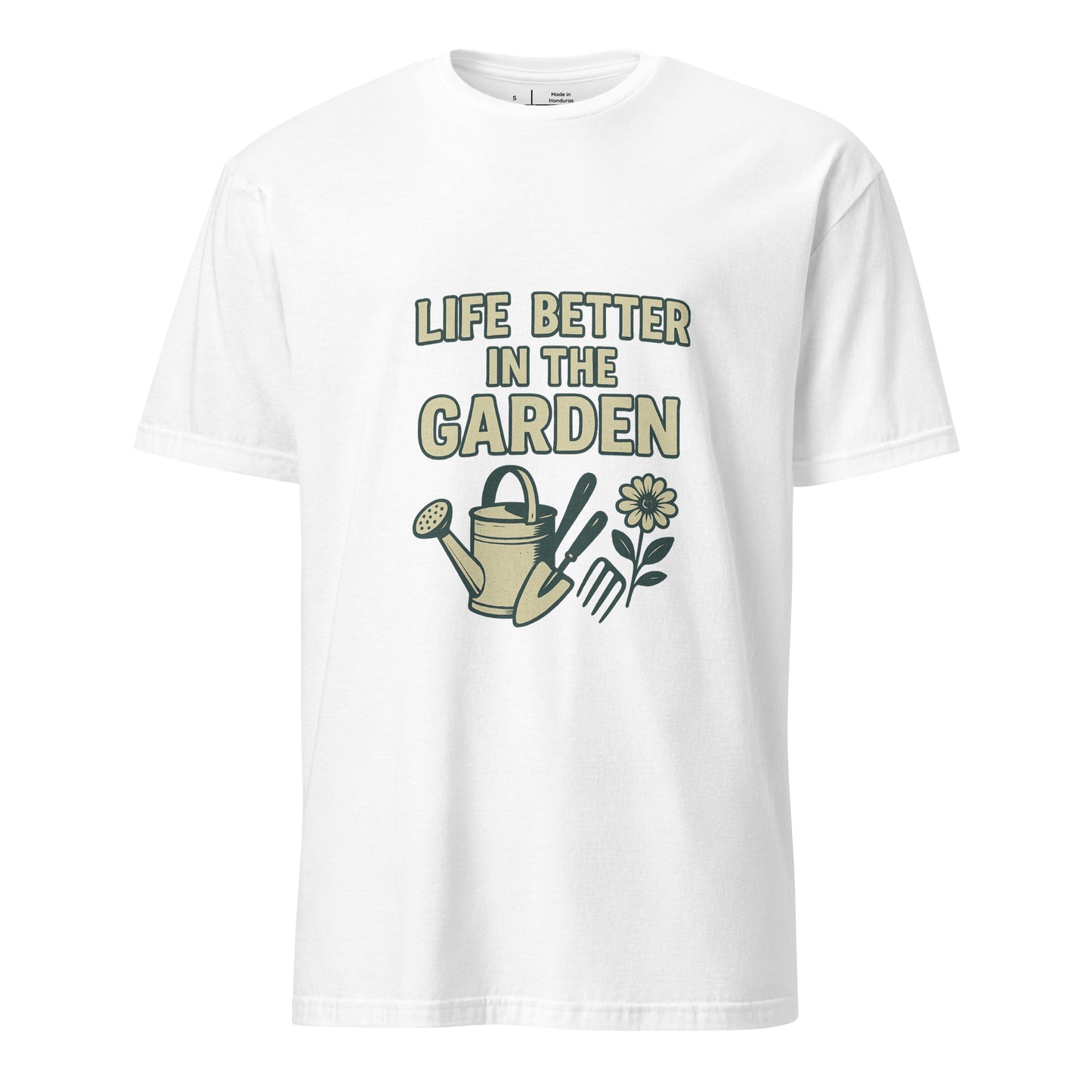 Better In The Garden - Nature Lover - Short-Sleeve Unisex T-Shirt - Graphic Tee - White - Front