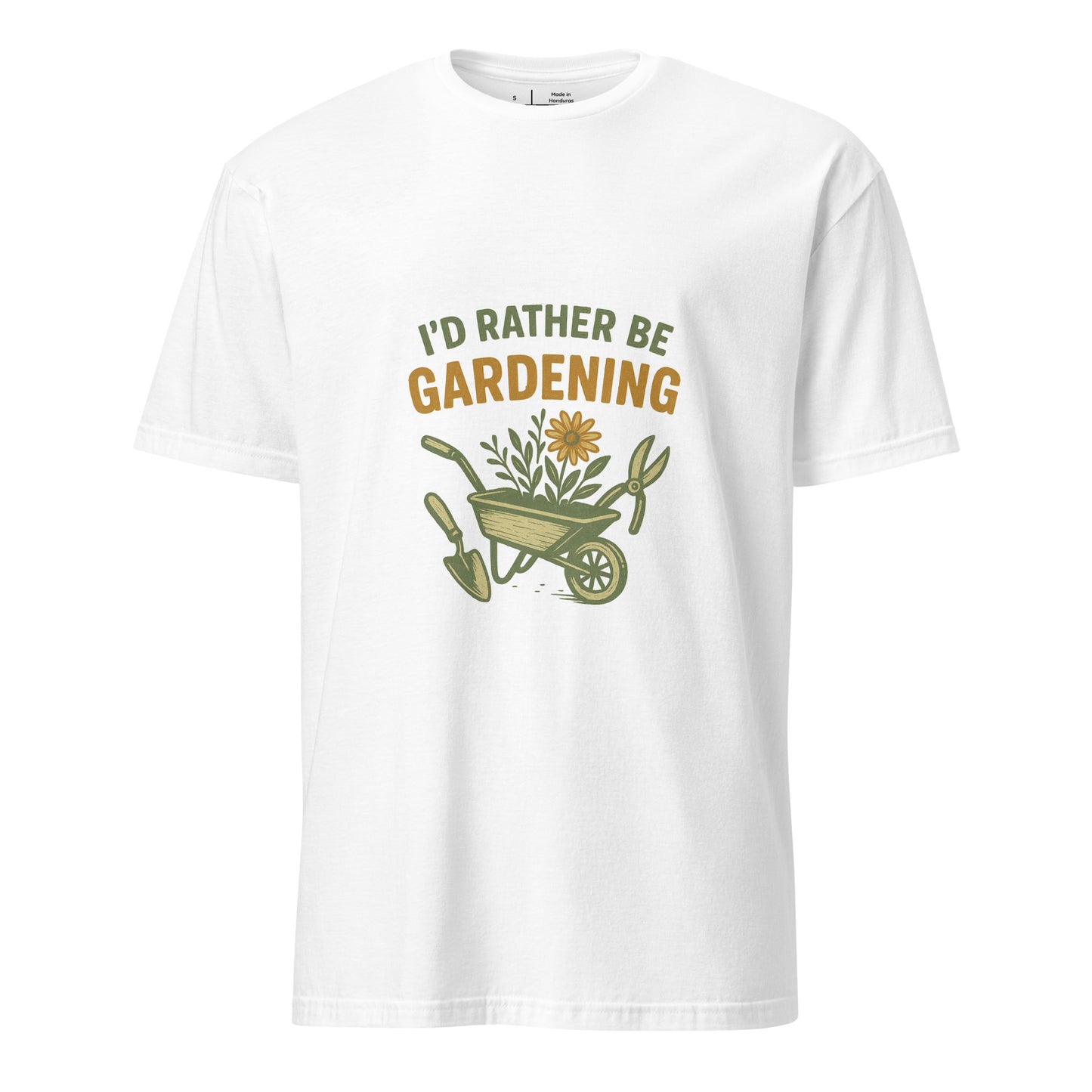 Rather Be Gardening - Plant Enthusiasts - Short-Sleeve Unisex T-Shirt - Graphic Tee - White - Front