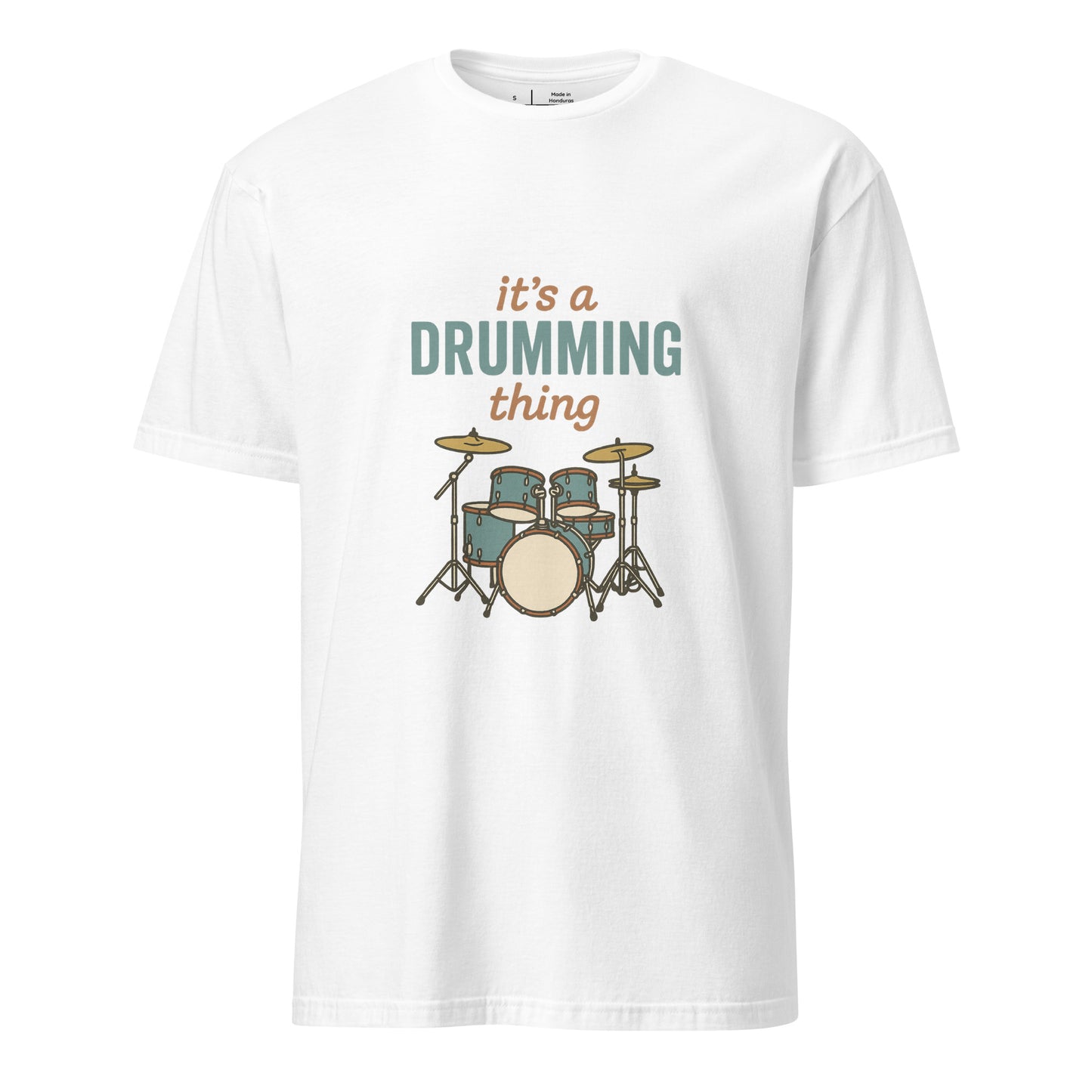 Drumming Thing - Drummer's - Short-Sleeve Unisex T-Shirt - Graphic Tee - White - Front