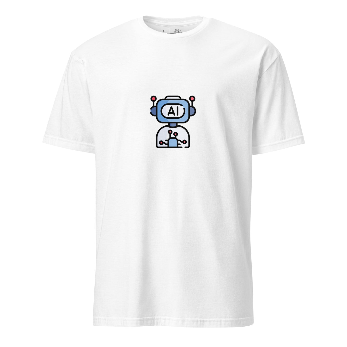 A.I - Retro AI Bot - Short-Sleeve Unisex T-Shirt - Graphic Tee - White - Front