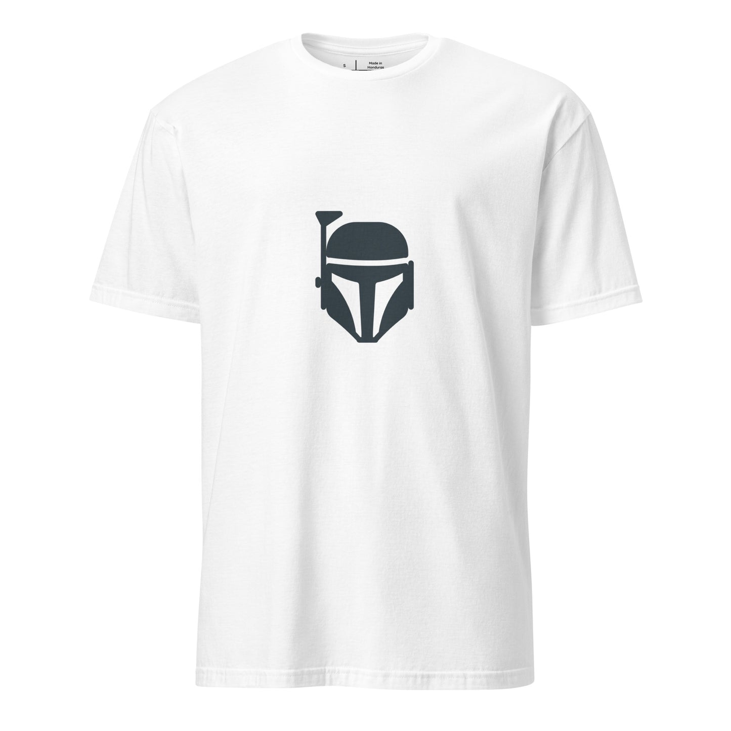 Bounty Hunter - Minimalist Mandalorian Icon - Short-Sleeve Unisex T-Shirt - Graphic Tee - White - Front