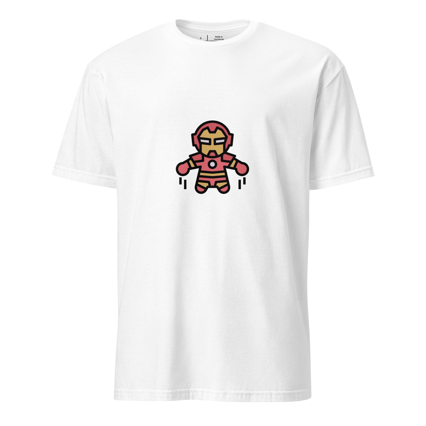 The Man - Armoured & Awesome - Short Sleeve Unisex T-Shirt - Graphic Tee - White - Front