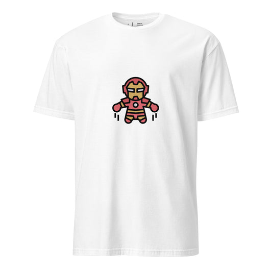 The Man - Armoured & Awesome - Short Sleeve Unisex T-Shirt - Graphic Tee - White - Front