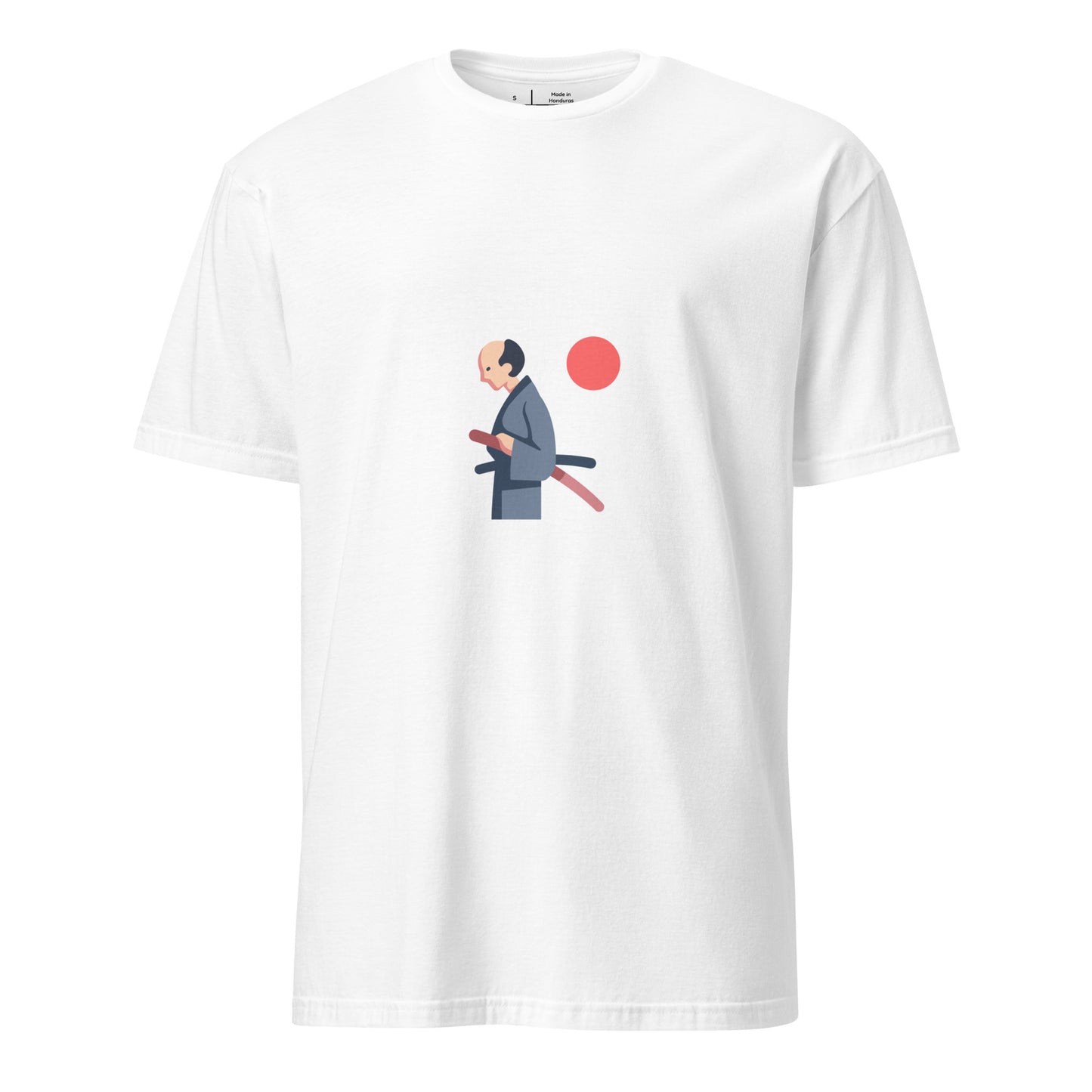 Samurai - Honour In Silence - Short-Sleeve Unisex T-Shirt - Graphic Tee - White - Front 