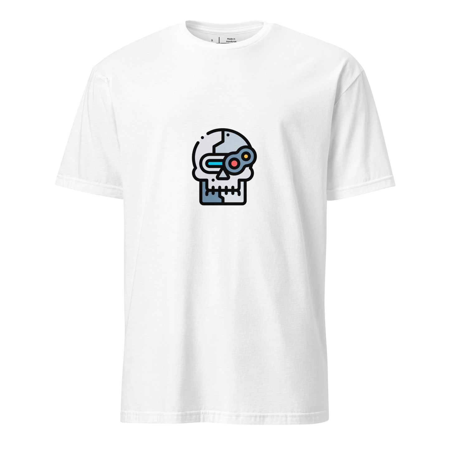 Cyber Robot - Futuristic Cyber Head - Short-Sleeve Unisex T-Shirt - Graphic Tee - White - Front