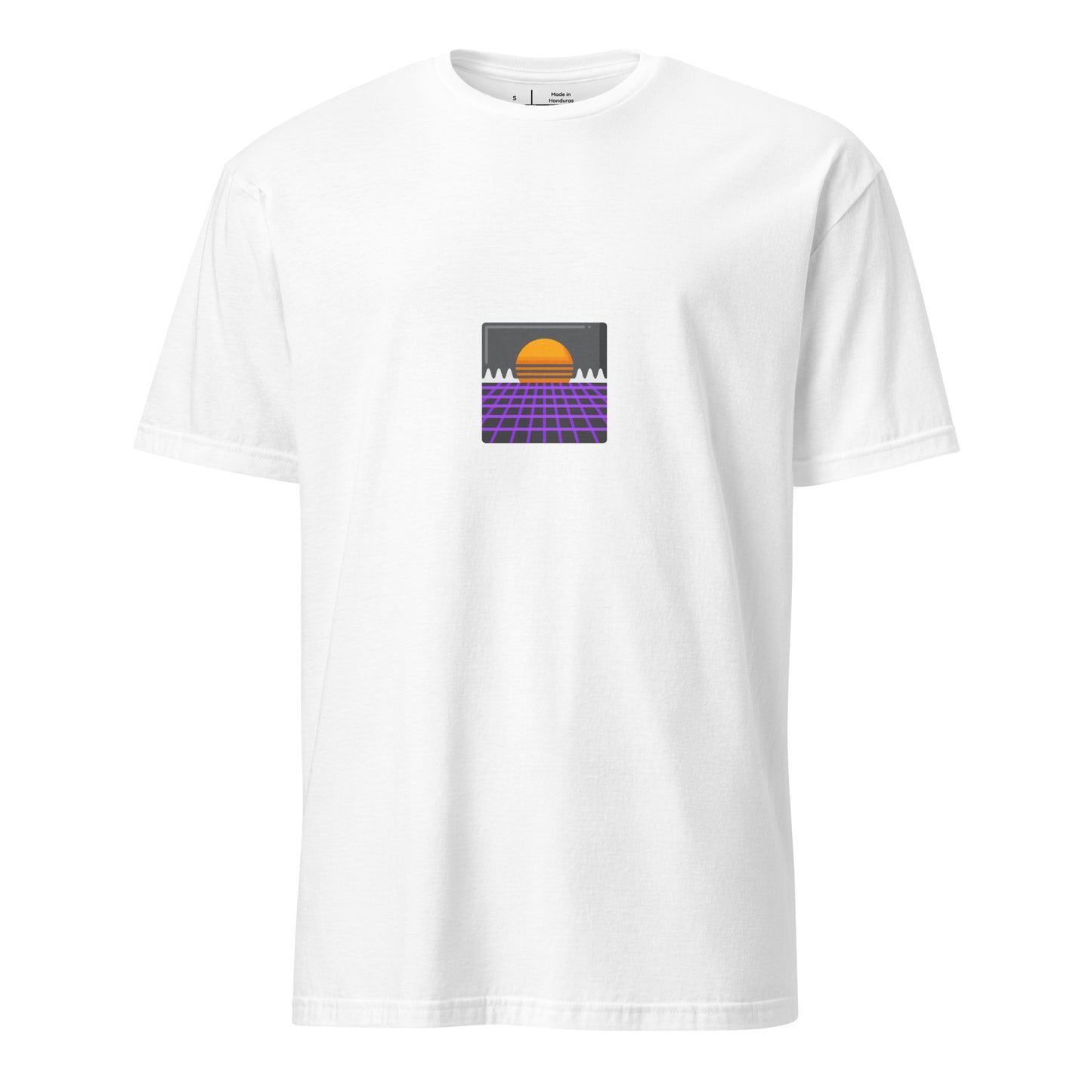Retro Wave City - 80s Nostalgia - Short-Sleeve Unisex T-Shirt - Graphic Tee - White - Front