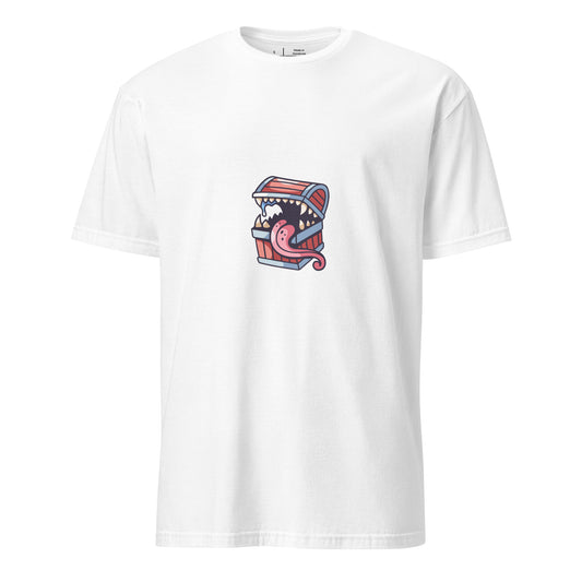 Treasure Chest - Monster Chest Design - Short-Sleeve Unisex T-Shirt - Graphic Tee - White - Front