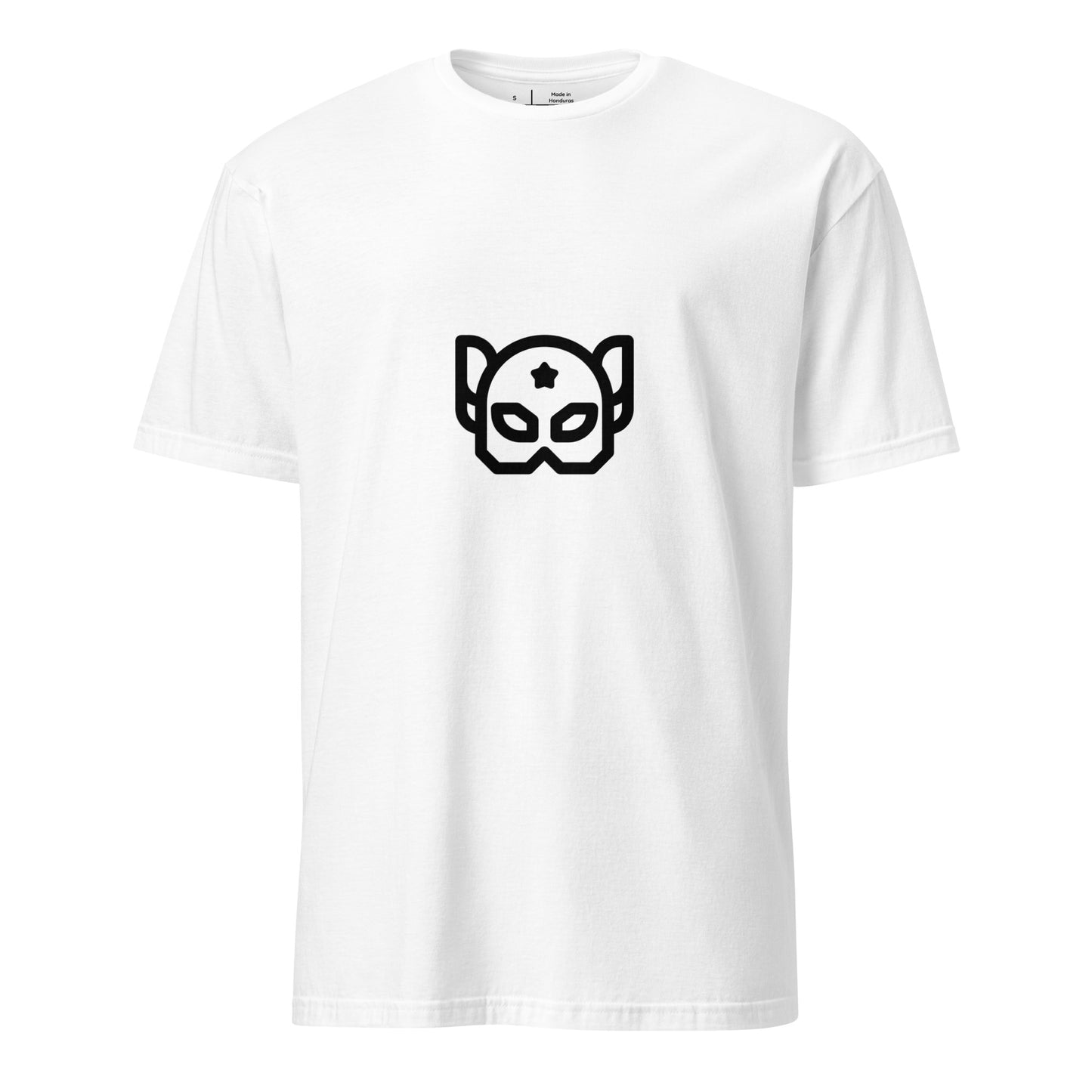 “Galactic Guardian” – Hero Mask - Short-Sleeve Unisex T-Shirt - Graphic Tee - White - Front