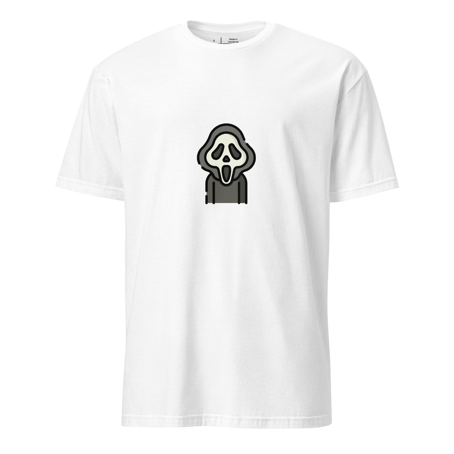 Ghost Hood - Cartoon Scream Style - Short-Sleeve Unisex T-Shirt - Graphic Tee - White - Front